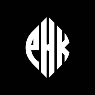 Çember ve elips şekilli PXK daire harf logosu tasarımı. Tipografik biçimli PXK elips harfleri. Üç baş harf daire şeklinde bir logo oluşturuyor. PXK Çember Amblemi Soyut Monogram Harf İşaretleyici Vektörü.