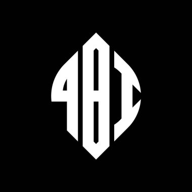 Çember ve elips şekilli QBI daire harf logosu tasarımı. QBI elips harfleri tipografik tarzda. Üç baş harf daire şeklinde bir logo oluşturuyor. QBI Çemberi Amblemi Soyut Monogram Harf İşaretleyici Vektörü.