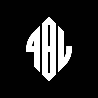 Çember ve elips şekilli QBL daire harf logosu tasarımı. QBL elips harfleri tipografik tarzda. Üç baş harf daire şeklinde bir logo oluşturuyor. QBL Çember Amblemi Soyut Monogram Harf İşaretleyici Vektörü.