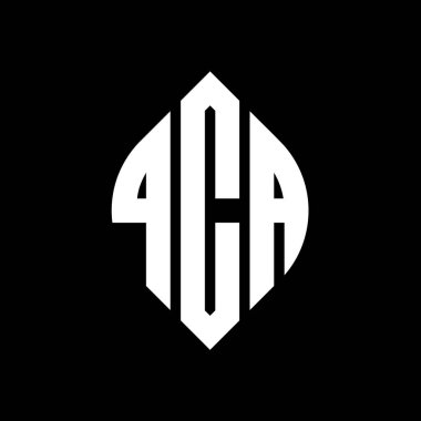 Çember ve elips şekilli QCA daire harf logosu tasarımı. QCA elips harfleri tipografik tarzda. Üç baş harf daire şeklinde bir logo oluşturuyor. QCA Çember Amblemi Soyut Monogram Harf İşaretleyici Vektörü.