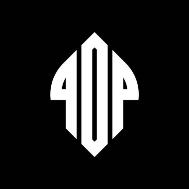 Çember ve elips şekilli QDP daire harf logosu tasarımı. QDP elips harfleri tipografik tarzda. Üç baş harf daire şeklinde bir logo oluşturuyor. QDP Çember Amblemi Soyut Monogram Harf İşaretleme Vektörü.