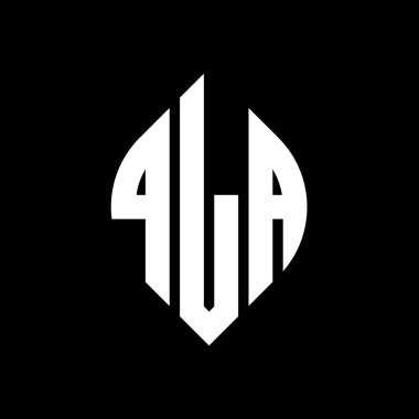 Çember ve elips şekilli QLA daire harf logosu tasarımı. QLA elips harfleri tipografik tarzda. Üç baş harf daire şeklinde bir logo oluşturuyor. QLA Çember Amblemi Soyut Monogram Harf İşaretleme Vektörü.