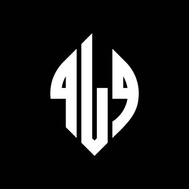 Çember ve elips şekilli QLQ daire harf logosu tasarımı. QLQ elips harfleri tipografik tarzda. Üç baş harf daire şeklinde bir logo oluşturuyor. QLQ Çember Amblemi Soyut Monogram Harf İşaretleyici Vektörü.