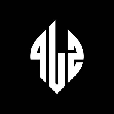 Çember ve elips şekilli QLZ daire harf logosu tasarımı. QLZ elips harfleri tipografik tarzda. Üç baş harf daire şeklinde bir logo oluşturuyor. QLZ Çember Amblemi Soyut Monogram Harf İşaretleyici Vektörü.