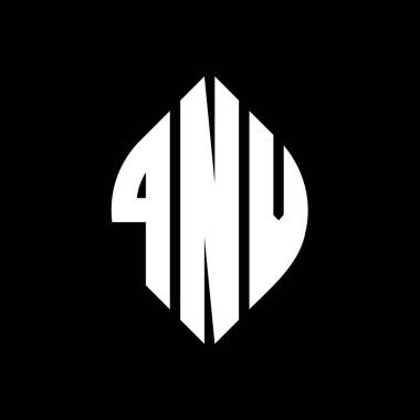 Çember ve elips şekilli QNV daire harf logosu tasarımı. Tipografik tarzda QNV elips harfleri. Üç baş harf daire şeklinde bir logo oluşturuyor. QNV Çember Amblemi Soyut Monogram Harf İşaretleyici Vektörü.