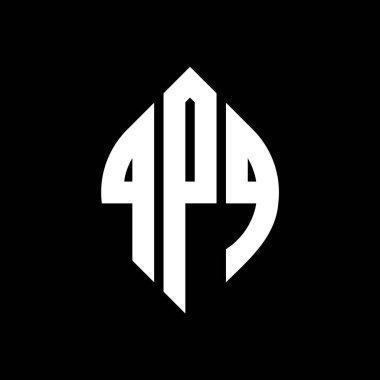 Çember ve elips şekilli QPQ daire harf logosu tasarımı. QPQ elips harfleri tipografik tarzda. Üç baş harf daire şeklinde bir logo oluşturuyor. QPQ Çemberi Amblemi Soyut Monogram Harf İşaretleyici Vektörü.