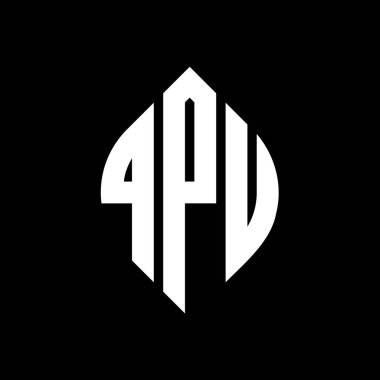 Çember ve elips şekilli QPU daire harf logosu tasarımı. QPU elips harfleri tipografik tarzda. Üç baş harf daire şeklinde bir logo oluşturuyor. QPU Çember Amblemi Soyut Monogram Harf İşaretleyici Vektörü.