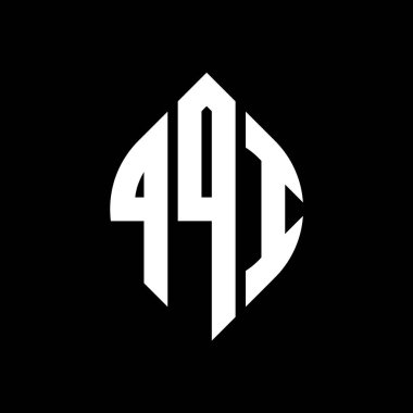 Çember ve elips şekilli QQI daire harf logosu tasarımı. Typographic tarzında QQI elips harfleri. Üç baş harf daire şeklinde bir logo oluşturuyor. QQI Çember Amblemi Soyut Monogram Harf İşaretleyici Vektörü.