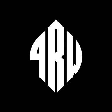 Çember ve elips şekilli QRW daire harf logosu tasarımı. QRW elips harfleri tipografik tarzda. Üç baş harf daire şeklinde bir logo oluşturuyor. QRW Çember Amblemi Soyut Monogram Harf İşaretleyici Vektörü.