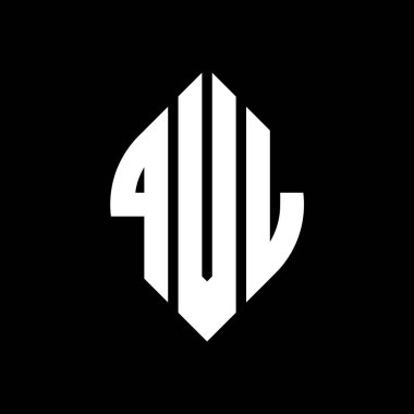 Çember ve elips şekilli QVL daire harf logosu tasarımı. Tipografik biçimli QVL elips harfleri. Üç baş harf daire şeklinde bir logo oluşturuyor. QVL Çember Amblemi Soyut Monogram Harf İşaretleyici Vektörü.