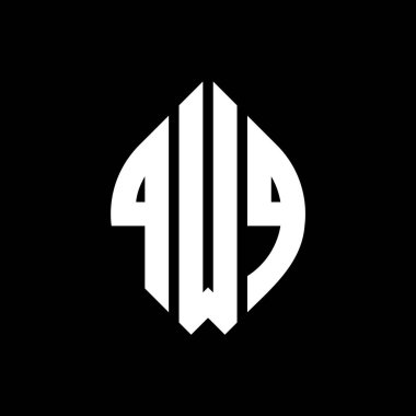 Çember ve elips şekilli QWQ daire harf logosu tasarımı. QWQ elips harfleri tipografik tarzda. Üç baş harf daire şeklinde bir logo oluşturuyor. QWQ Çemberi Amblemi Soyut Monogram Harfi Mark Vector.QWQ daire harfi logo tasarımı daire ve ellip