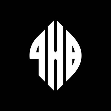 Çember ve elips şekilli QXB daire harf logosu tasarımı. QXB elips harfleri tipografik tarzda. Üç baş harf daire şeklinde bir logo oluşturuyor. QXB Çember Amblemi Soyut Monogram Harf İşaretleyici Vektörü.