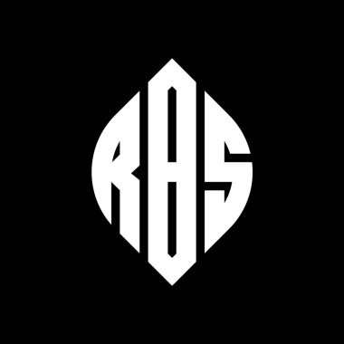 Çember ve elips şekilli RBS daire harf logosu tasarımı. Typographic tarzında RBS elips harfleri. Üç baş harf daire şeklinde bir logo oluşturuyor. RBS Çemberi Amblemi Soyut Monogram Harf İşaretleme Vektörü.