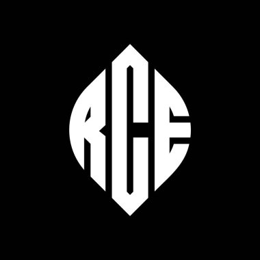 Çember ve elips şekilli RCE yuvarlak harf logosu tasarımı. Typographic tarzında RCE elips harfleri. Üç baş harf daire şeklinde bir logo oluşturuyor. RCE Çember Amblemi Soyut Monogram Harf İşaretleyici Vektörü.