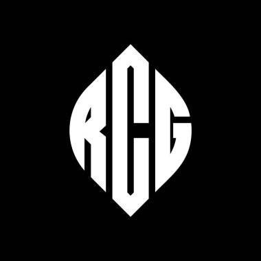Çember ve elips şekilli RCG daire harf logosu tasarımı. Typographic tarzında RCG elips harfleri. Üç baş harf daire şeklinde bir logo oluşturuyor. RCG Çember Amblemi Soyut Monogram Harf İşaretleyici Vektörü.