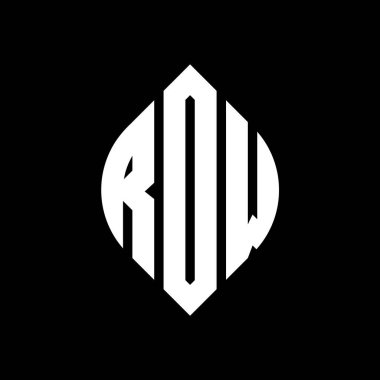 Çember ve elips şekilli RDW daire harf logosu tasarımı. Typographic tarzında RDW elips harfleri. Üç baş harf daire şeklinde bir logo oluşturuyor. RDW Çember Amblemi Soyut Monogram Harf İşaretleyici Vektörü.