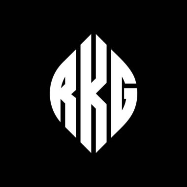 Çember ve elips şekilli RKG daire harf logosu tasarımı. Typographic tarzında RKG elips harfleri. Üç baş harf daire şeklinde bir logo oluşturuyor. RKG Çember Amblemi Soyut Monogram Harf İşaretleyici Vektörü.
