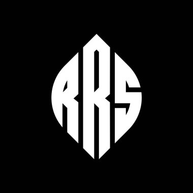 Çember ve elips şekilli RRS daire harf logosu tasarımı. Typographic tarzında RRS elips harfleri. Üç baş harf daire şeklinde bir logo oluşturuyor. RRS Çemberi Amblemi Soyut Monogram Harf İşaretleme Vektörü.