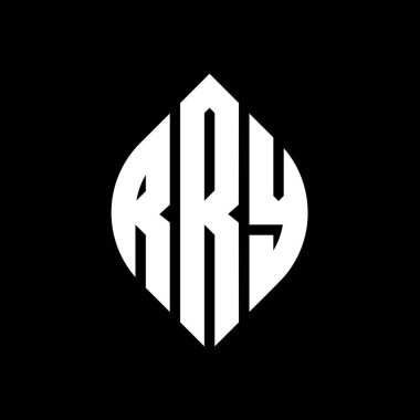 Çember ve elips şekilli RRY daire harf logosu tasarımı. Typographic tarzında RRY elips harfleri. Üç baş harf daire şeklinde bir logo oluşturuyor. RRY Çemberi Amblemi Soyut Monogram Harf İşaretleme Vektörü.