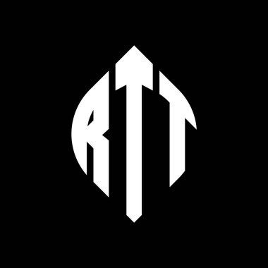 Çember ve elips şekilli RTT daire harf logosu tasarımı. Typographic tarzında RTT elips harfleri. Üç baş harf daire şeklinde bir logo oluşturuyor. RTT Çember Amblemi Soyut Monogram Harf İşaretleyici Vektörü.
