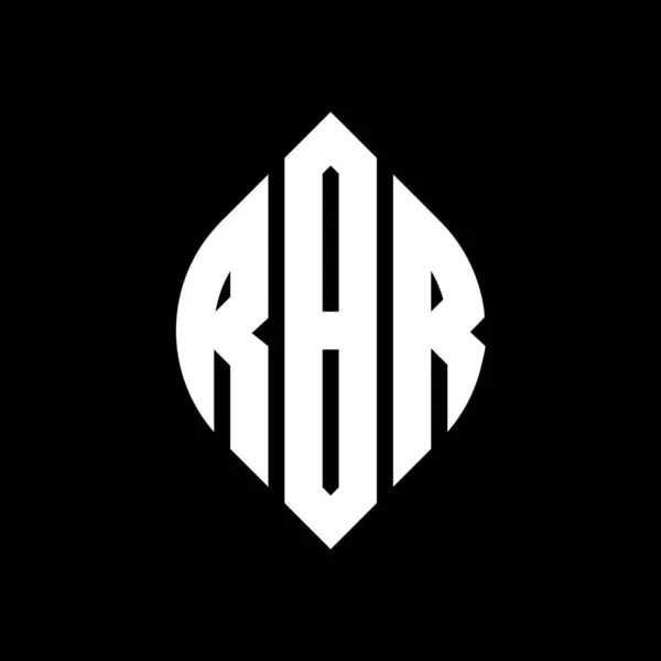 Rbr Circle Letter Logo Design Circle Ellipse Shape Rbr Ellipse — Stock Vector