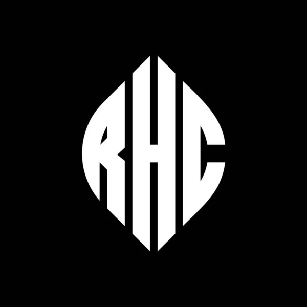 Rhc 디자인에 타이포그래피 스타일을 Rhc 이니셜은 로고를 Rhc Circle Emblem — 스톡 벡터