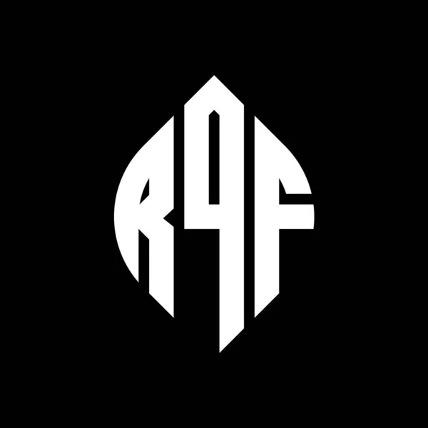 Rqf Cirkel Letter Logo Ontwerp Met Cirkel Ellips Vorm Rqf — Stockvector