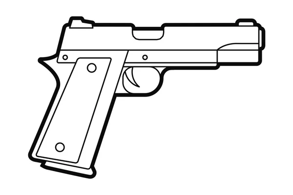 Pistola icono símbolo — Vector de stock