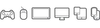 vektör multimedya cihazları Icon set