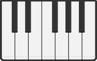 Vector Piano Keyboard Icon clipart