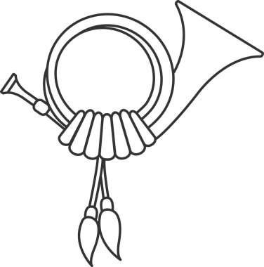 vektör yazı boynuz simgesi simgesi