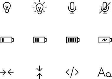 İnce Icon Set yuvarlak