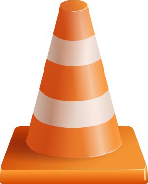 vektör yol koni simgesi