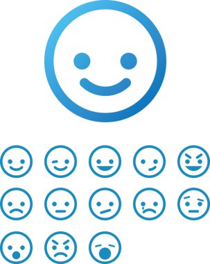 vektör gülümseme Icon set