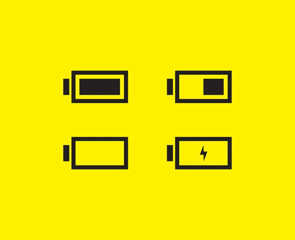 Baterii wskaźnik ikona wektor zestaw — Wektor stockowy