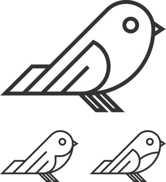 ベクトル鳥アイコンのシンボル — ストックベクタ