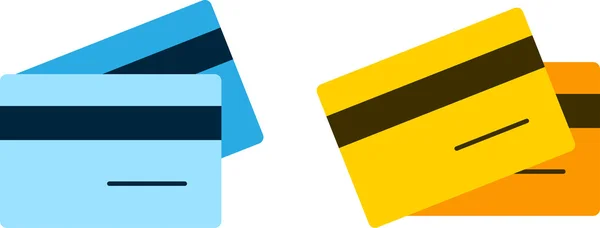 vektör kredi kartı simge simge çizim seti