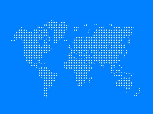 Vector Dotted World Map — Stock Vector