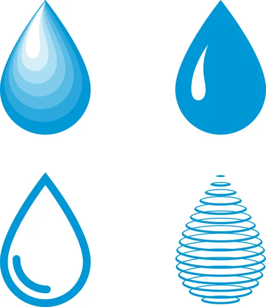 vektör su damlaları Icon set