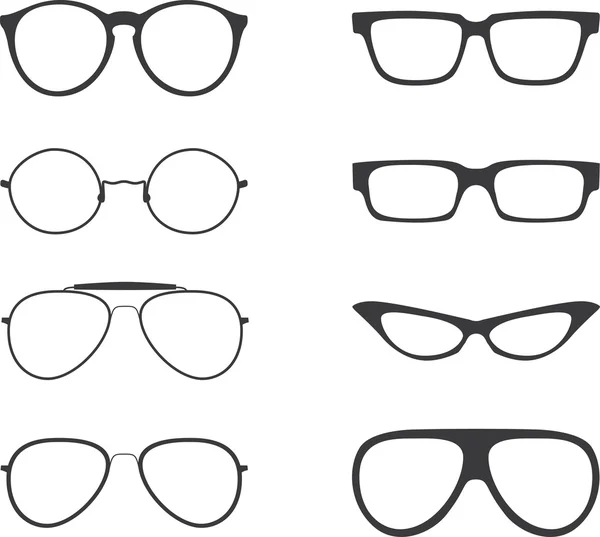 Conjunto de formas de óculos vetoriais —  Vetores de Stock