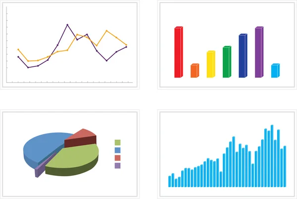 Vector Graphs Collection — Stock Vector