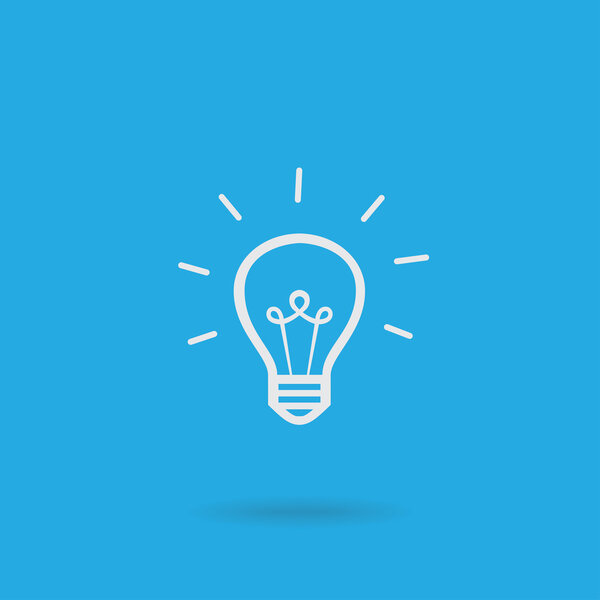 значок вектора лампочки