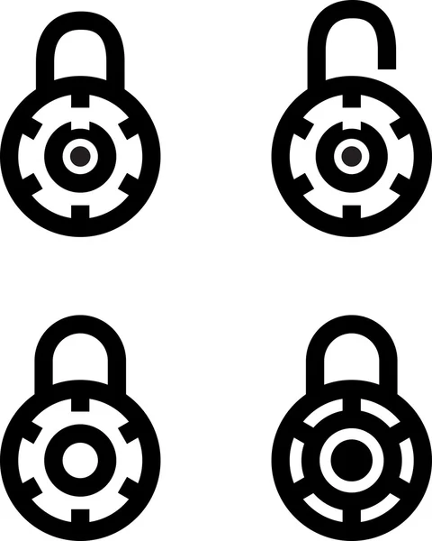 Vector Lock Set — Stock Vector