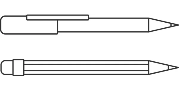 Vektor-Stift & Bleistift-Symbol-Set — Stockvektor