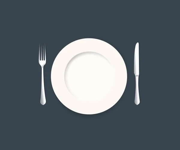 vektör tabak çatal ve bıçak seti