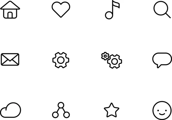 İnce Icon Set yuvarlak