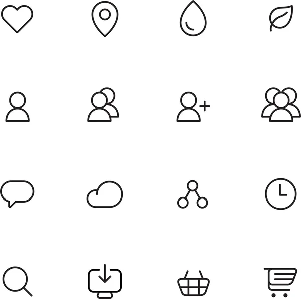 İnce Icon Set yuvarlak