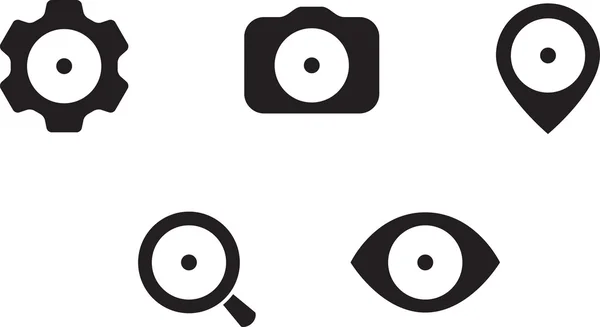 vektör yuvarlak simge seti