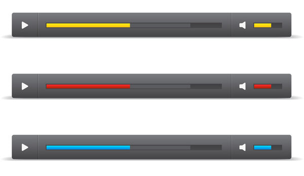 Vector Slider Scroll Bar Set