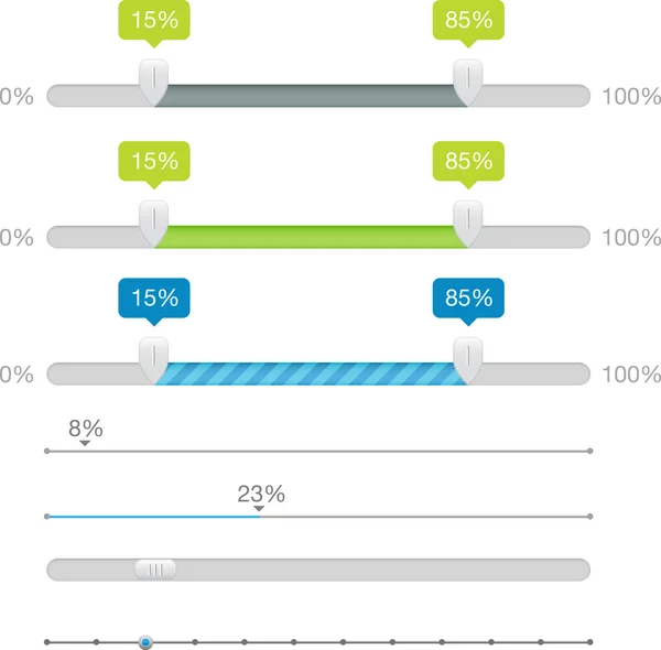 vektör kaydırıcıları kaydırma çubukları set